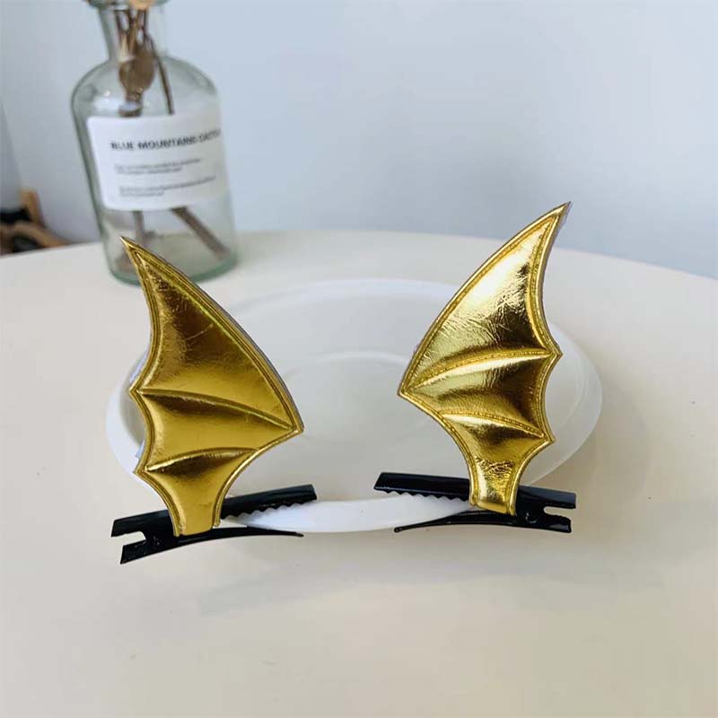 Small  Gold Bat Duckbill Clips (Set of 2) | NueShiny