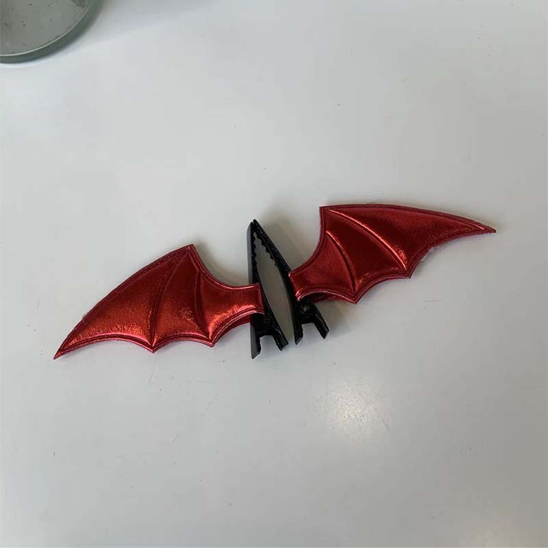 Small  Red Bat Duckbill Clips (Set of 2) | NueShiny