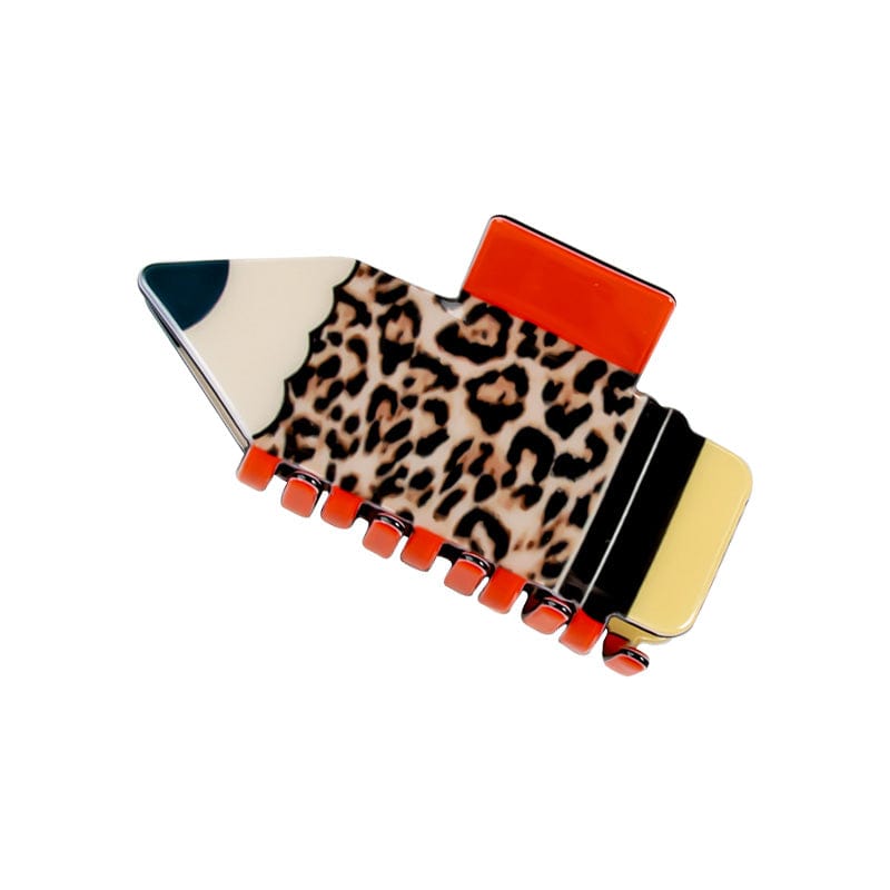 Medium  Leopard Print Cartoon Pencil Hair Claw | NueShiny