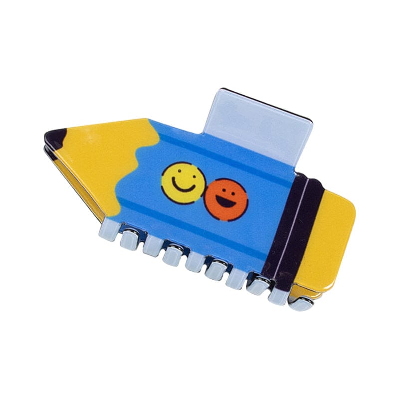 Medium Smiley Face Cartoon Pencil Hair Claw | NueShiny