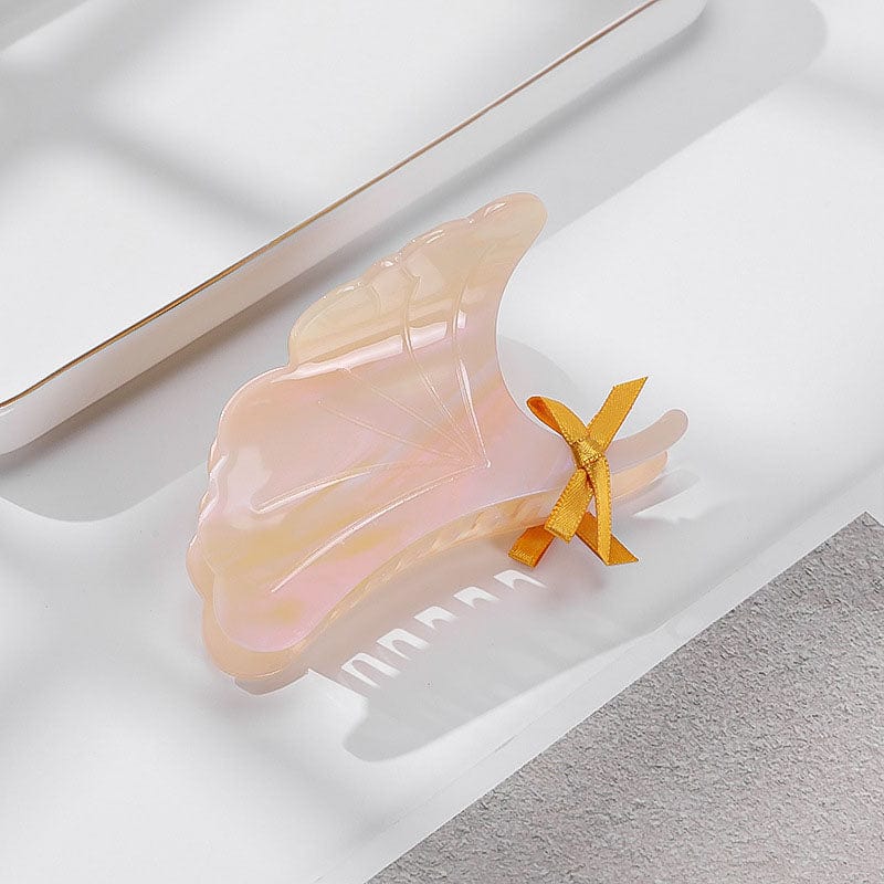 Medium  Light Pink Champagne Bow Hairpin | NueShiny