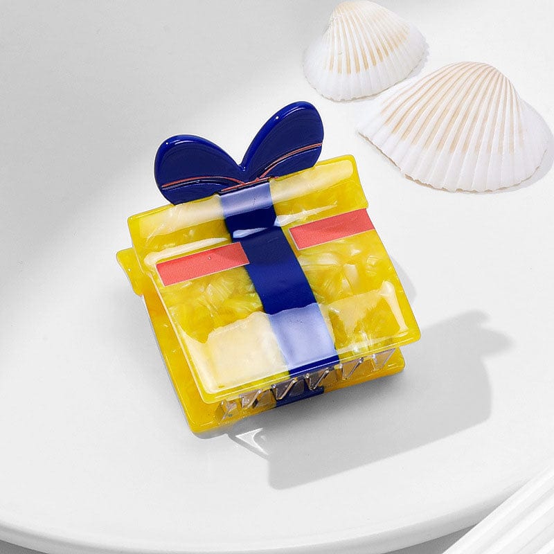 Mini Yellow Gift Box Hairpin | NueShiny