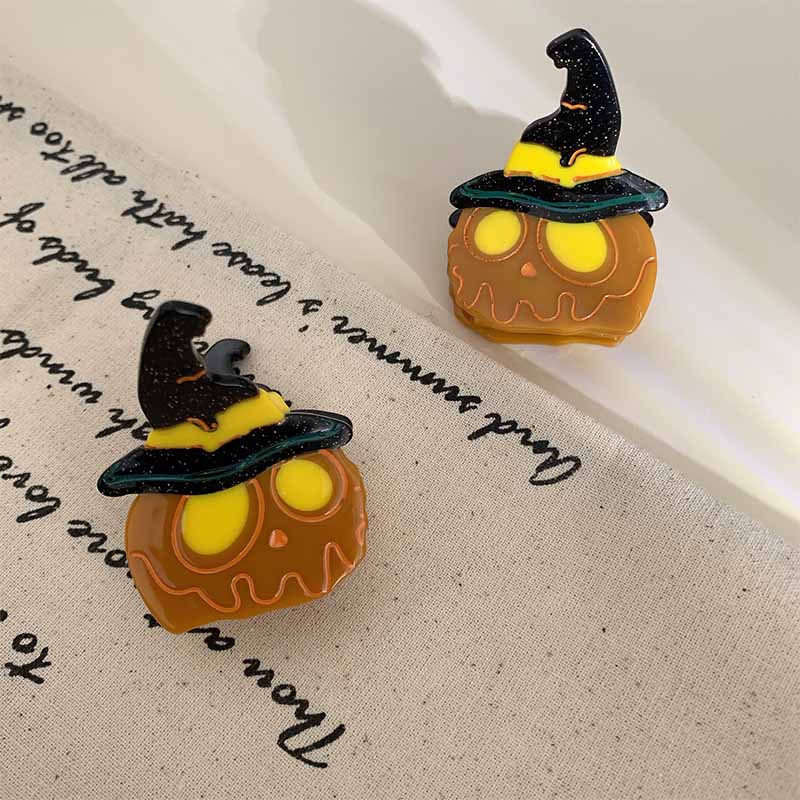 Mini Pumpkin Skull Hair Clip | NueShiny