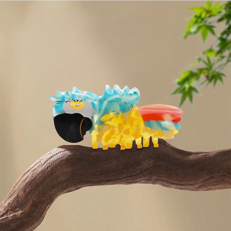 Medium Multicolor Parrot Hair Clip | NueShiny