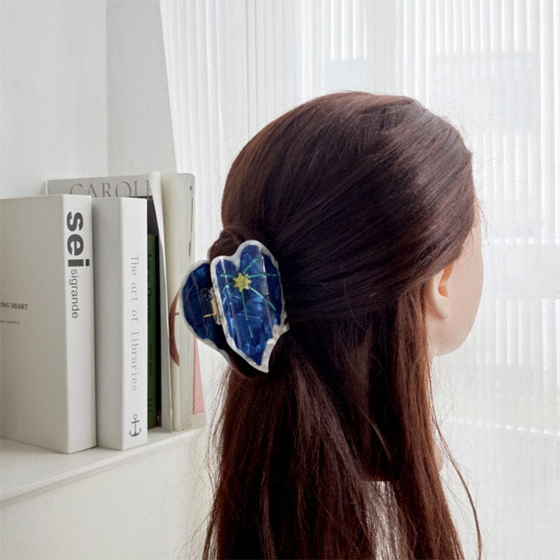 Medium Blue Anthurium Hairpin | NueShiny