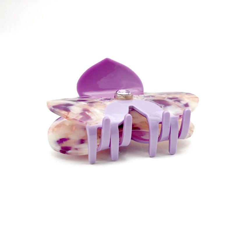 Medium  Purple Iris Hair Clip | NueShiny