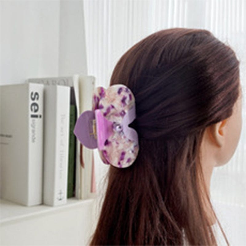 Medium  Purple Iris Hair Clip | NueShiny