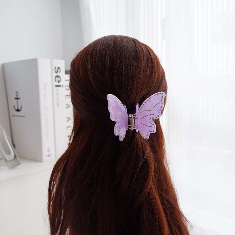 Medium  Purple Butterfly Hairpin | NueShiny