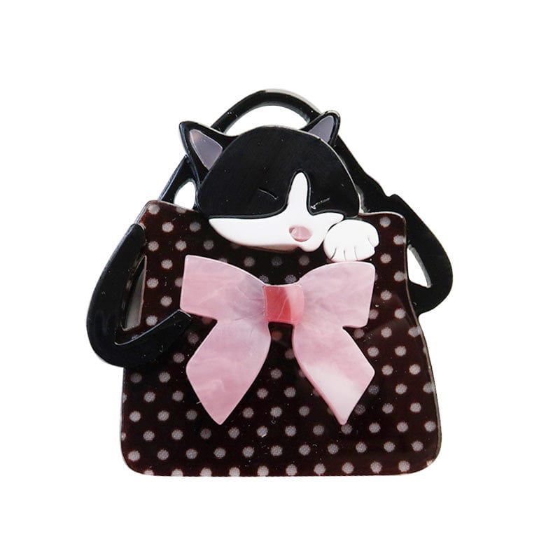 Kitten/Cat In Purse Brooch | NueShiny