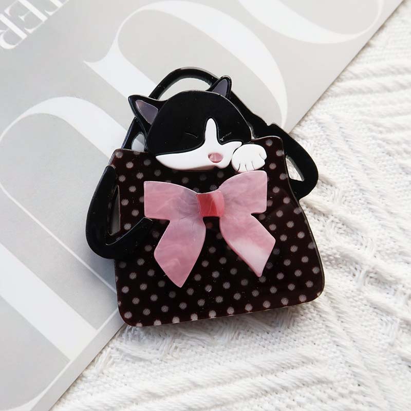 Kitten/Cat In Purse Brooch | NueShiny