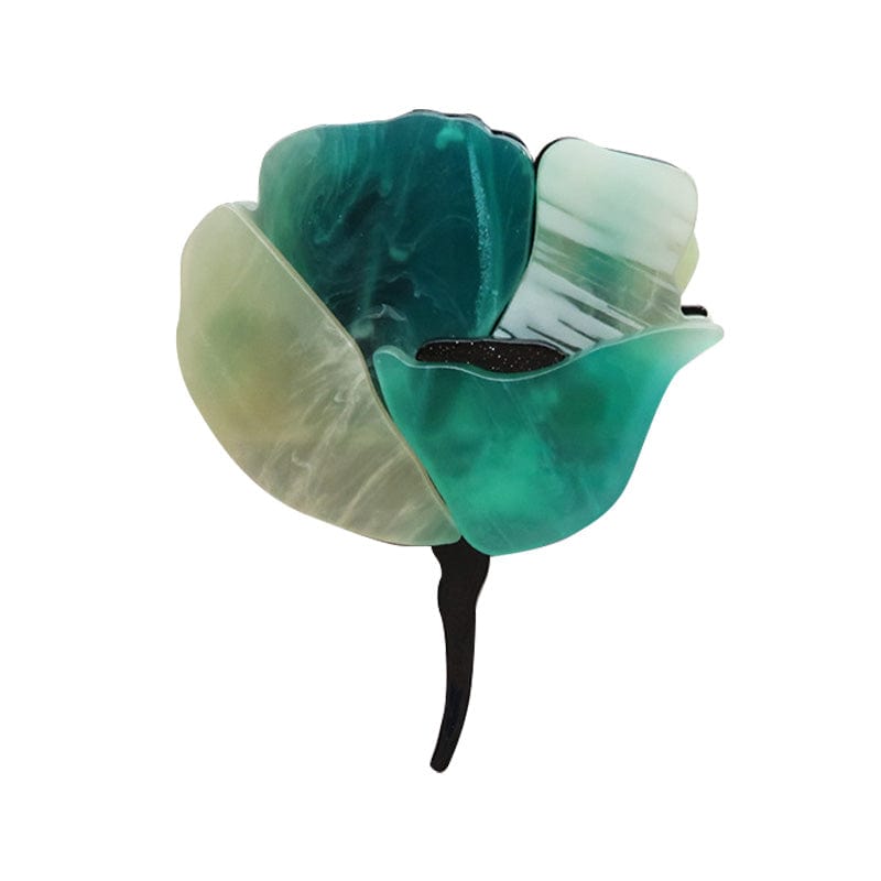 Green Rose Brooch | NueShiny