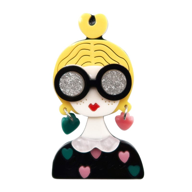 Color Sweet bun girl brooch | NueShiny