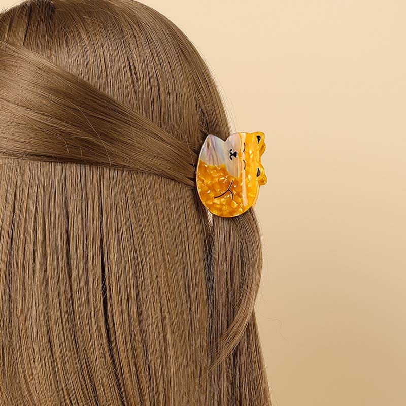 Small  Orange Tassel Fox Hair Claw | NueShiny