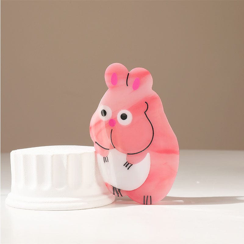 Medium Cartoon cute pink fat mouse hair claw | NueShiny