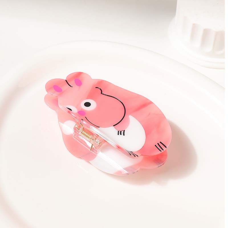 Medium Cartoon cute pink fat mouse hair claw | NueShiny