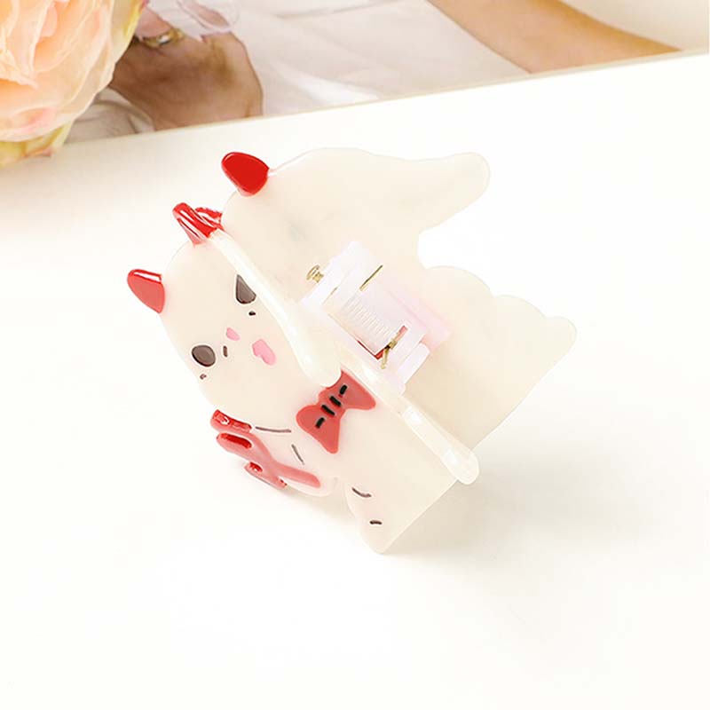 Small  Cute red cross little devil rabbit hair claw | NueShiny