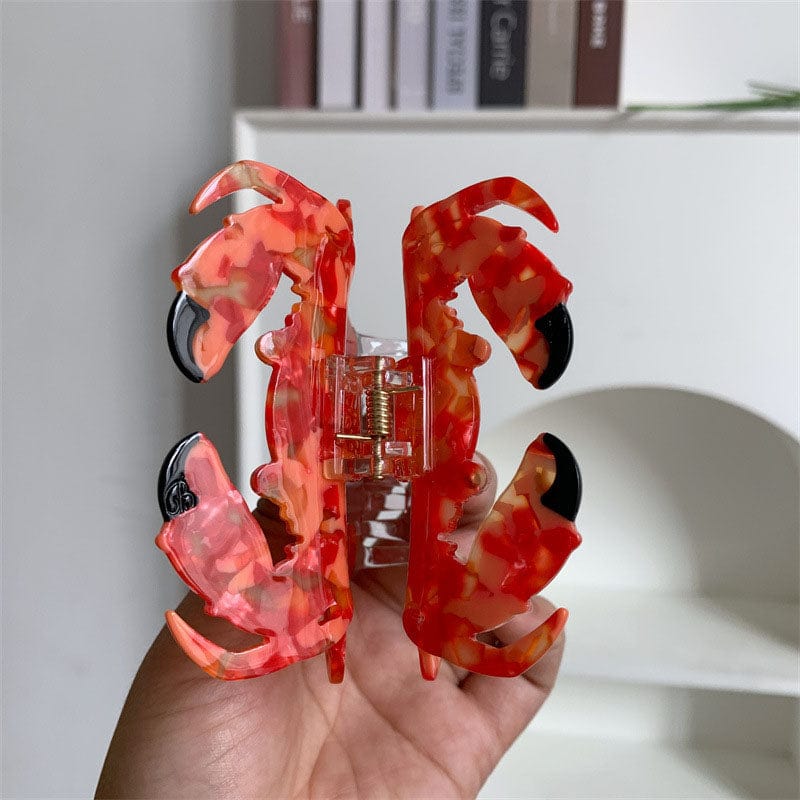 Medium  Red Crab Hair Claw | NueShiny