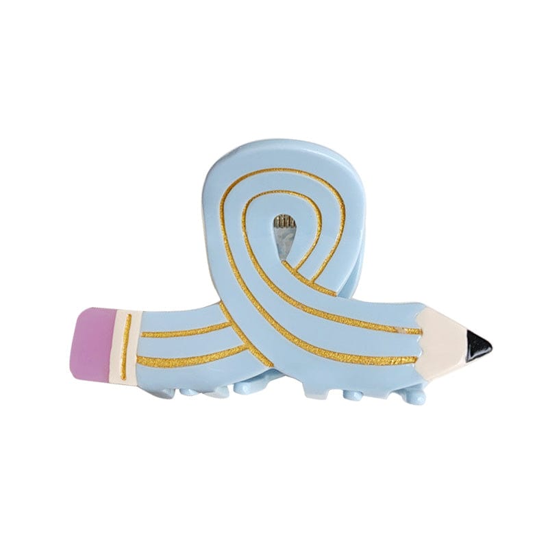 Medium  Light Blue Twisty Pencil Hair Claw | NueShiny