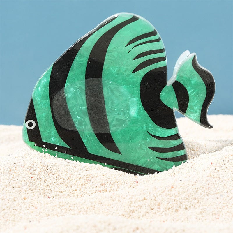 Medium Green&Black Moorish Idol Hair Claw | NueShiny