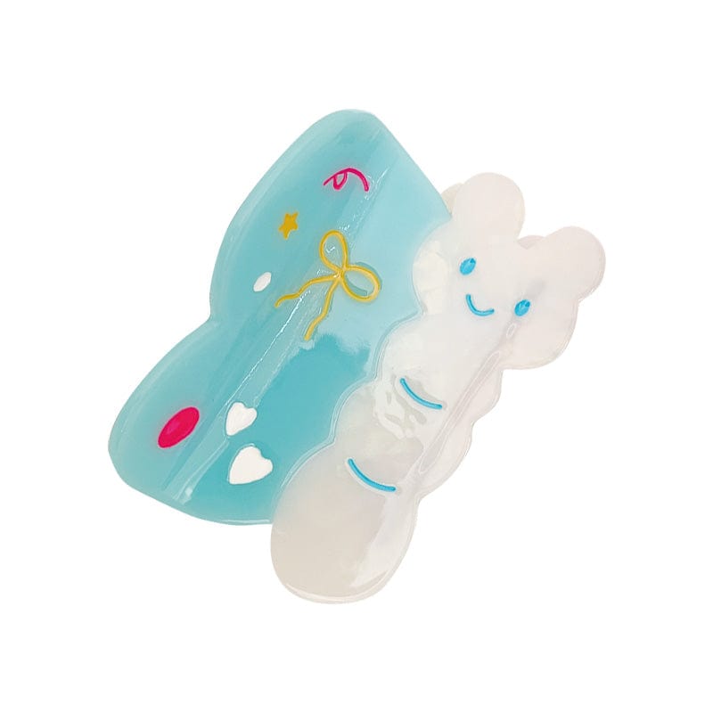 Medium blue Cartoon Butterfly Hair Claw | NueShiny