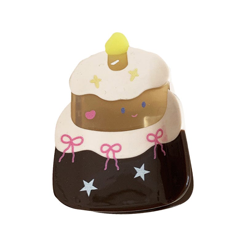 Medium  Brown Birthday Cake Hair Claw | NueShiny