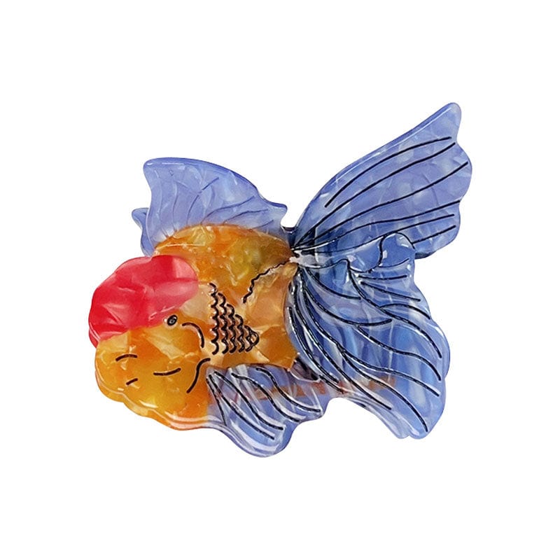 Medium  Multi-Colored Blue Tail Goldfish Hair Claw | NueShiny