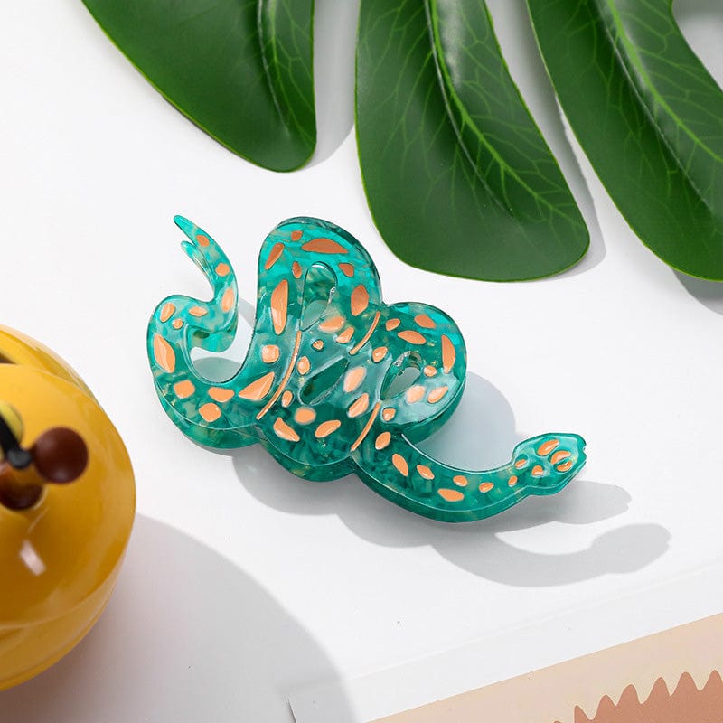 Medium  Cartoon Cute Green Snake Hair Claw | NueShiny