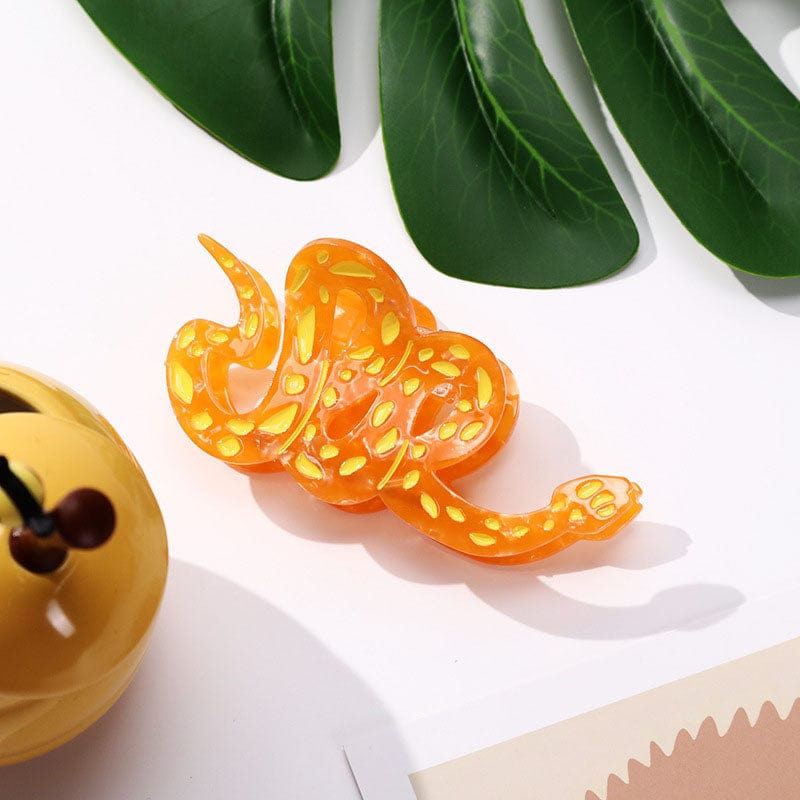 Medium  Cartoon Cute Orange Snake Hair Claw | NueShiny