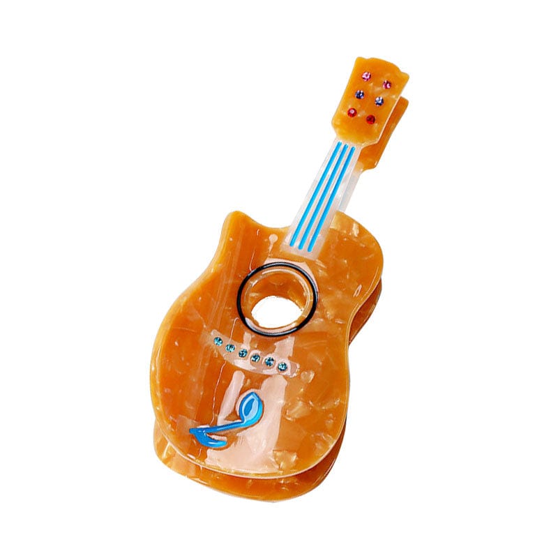 Large  Orange Cartoon Guitar Hair Claw | NueShiny