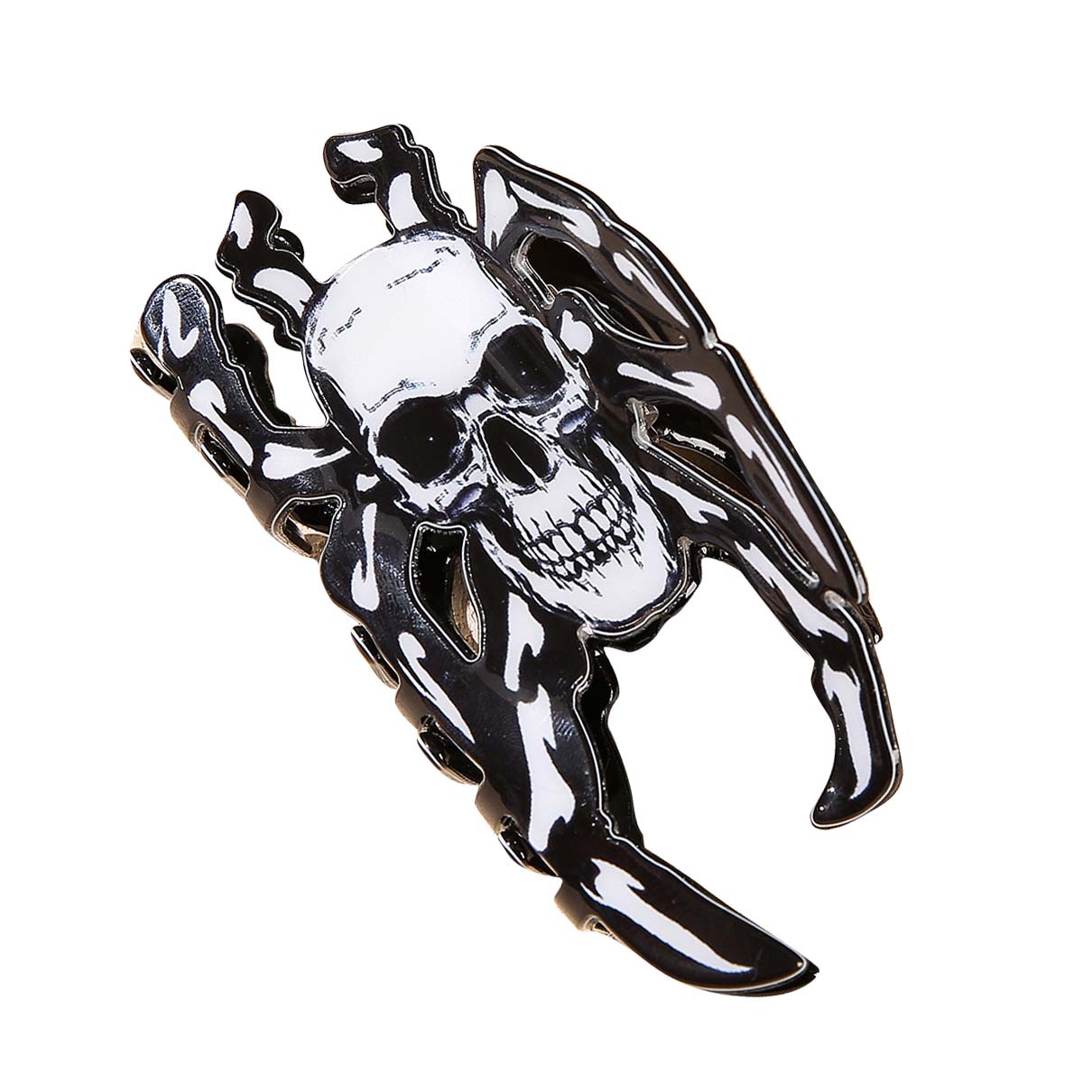 Small Skull Spider Web Hair Claw | NueShiny