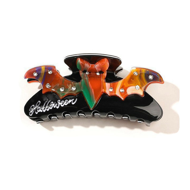 Medium Semicircular Large Bat-Orange Hair Claw | NueShiny