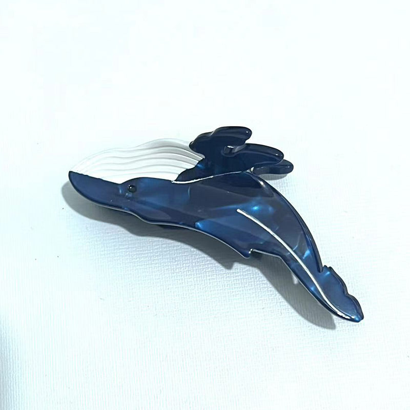 Medium Blue New Unique Whale Fashionable Hair Claw丨NueShiny