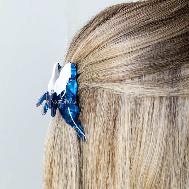 Medium Blue New Unique Whale Fashionable Hair Claw丨NueShiny