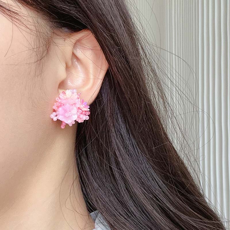 Sweet Flower Earrings Pink | Nueshiny