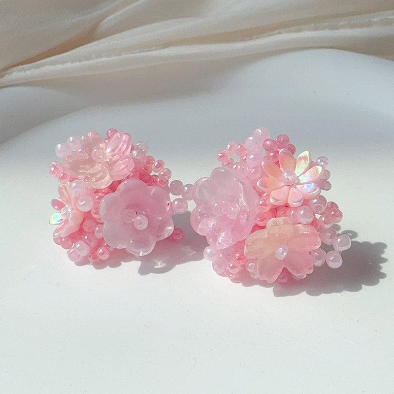 Sweet Flower Earrings Pink | Nueshiny