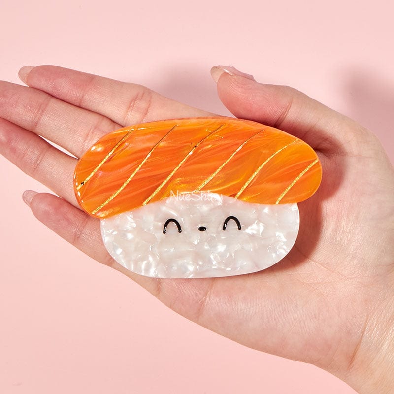 Medium  Smiling - Salmon Sushi Hair Claw | NueShiny