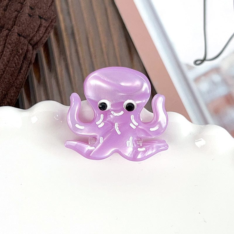 Mini Purple Octopus Hair Claw | NueShiny