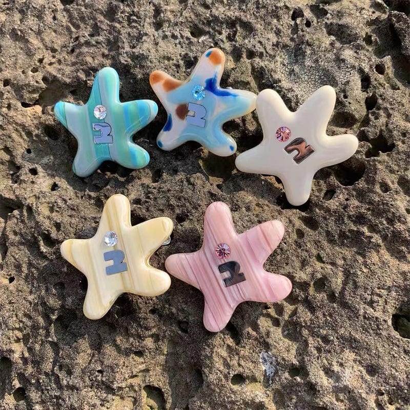 Mini Creamy White Starfish Side Clip | NueShiny