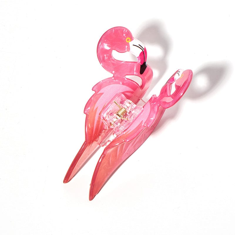 Medium  Pink-Flamingo Hair Claw | NueShiny