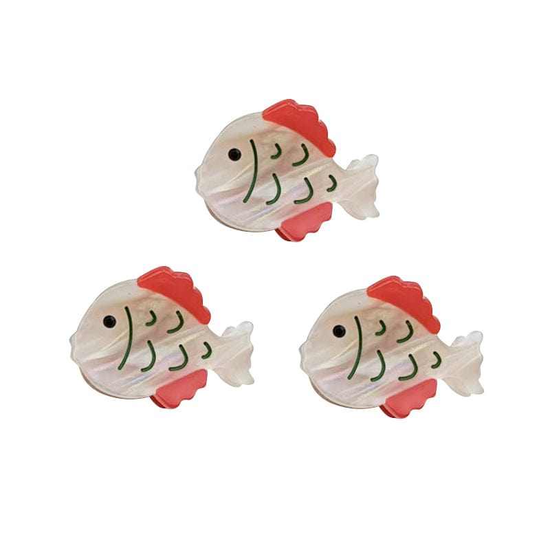 Mini 3Pcs Pink Fish Side Clip | Nueshiny