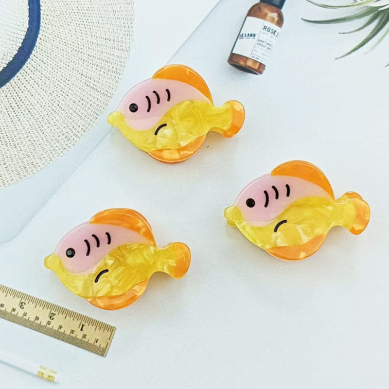 Mini 3Pcs Yellow Fish Side Clip | Nueshiny