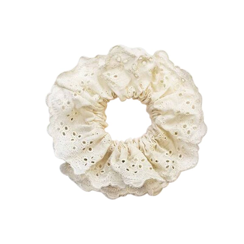 Beige Lace Scrunchie | NueShiny