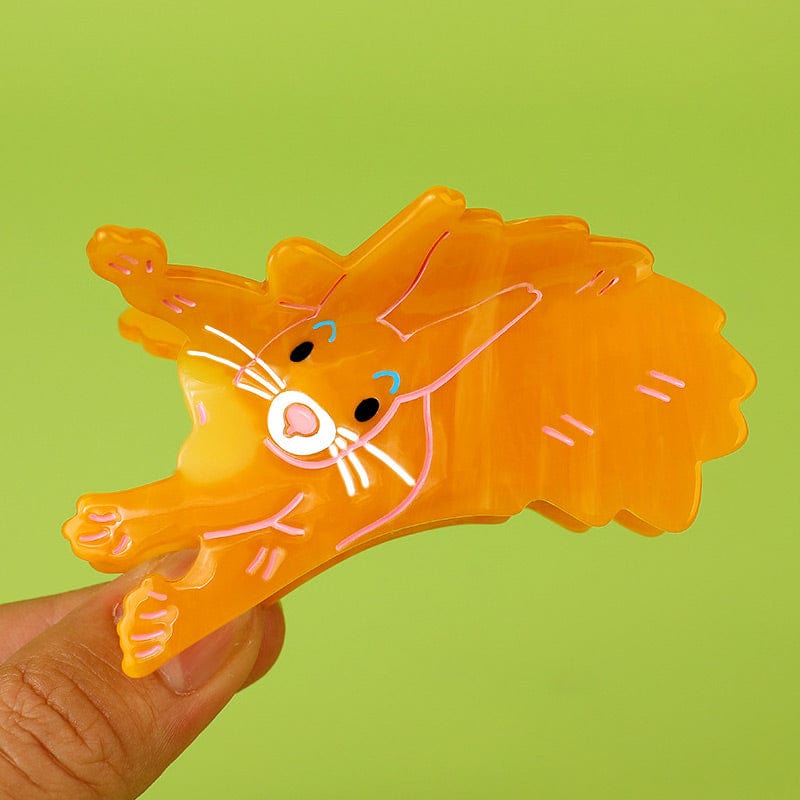 Medium Orange Cat Hair Claw | NueShiny