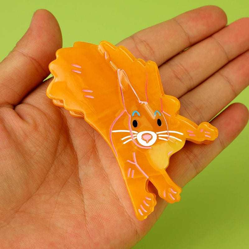 Medium Orange Cat Hair Claw | NueShiny