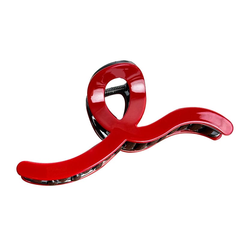 Large  Ankola Red Series-Ribbon Hair Claw | NueShiny