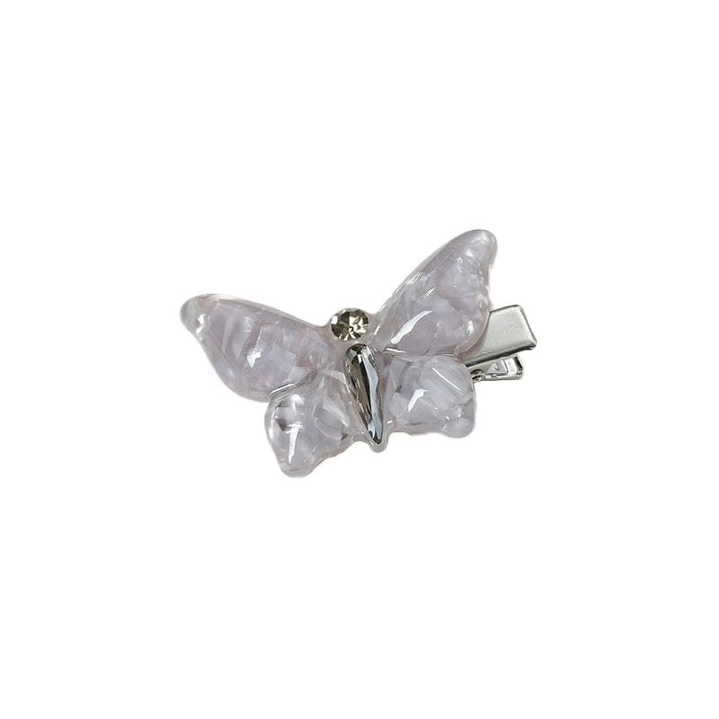 Small   3D Butterfly Grey Side Clip | NueShiny