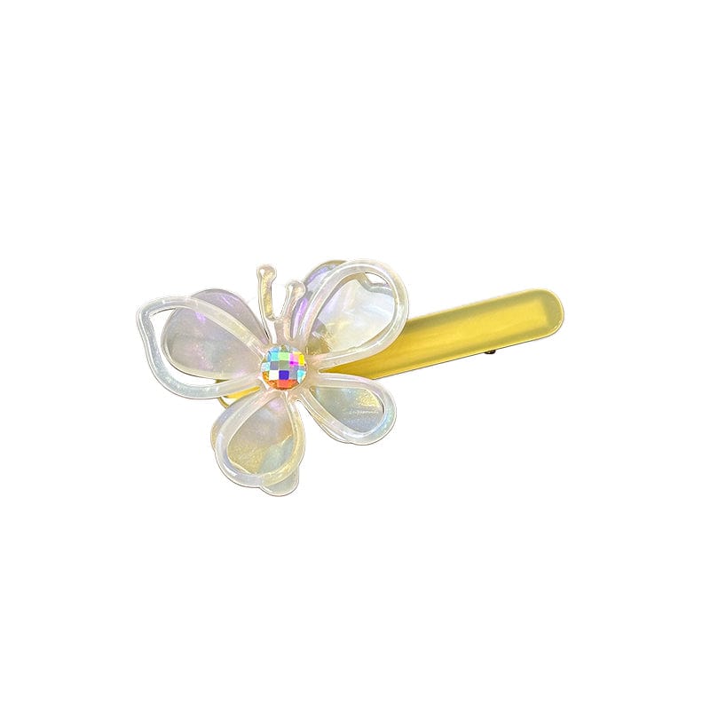 Medium  Colorful Yellow Hollow Butterfly Side Clip | NueShiny