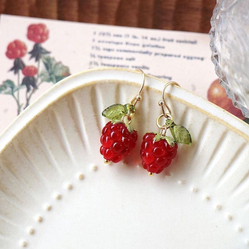 Red Raspberry Stud Earrings | NueShiny