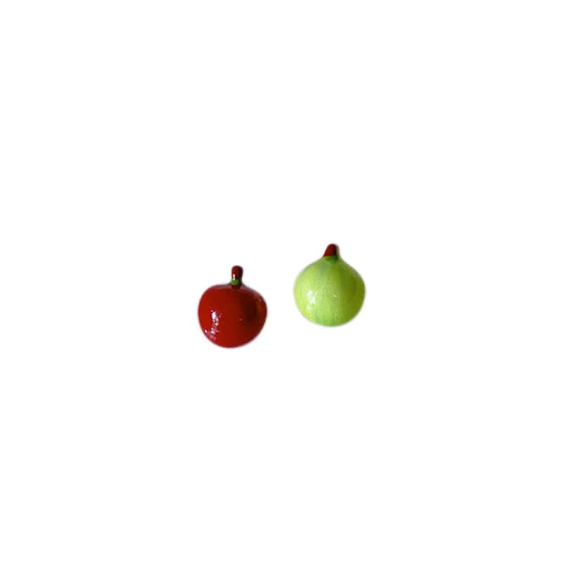 Two-Tone Apple Earrings | NueShiny