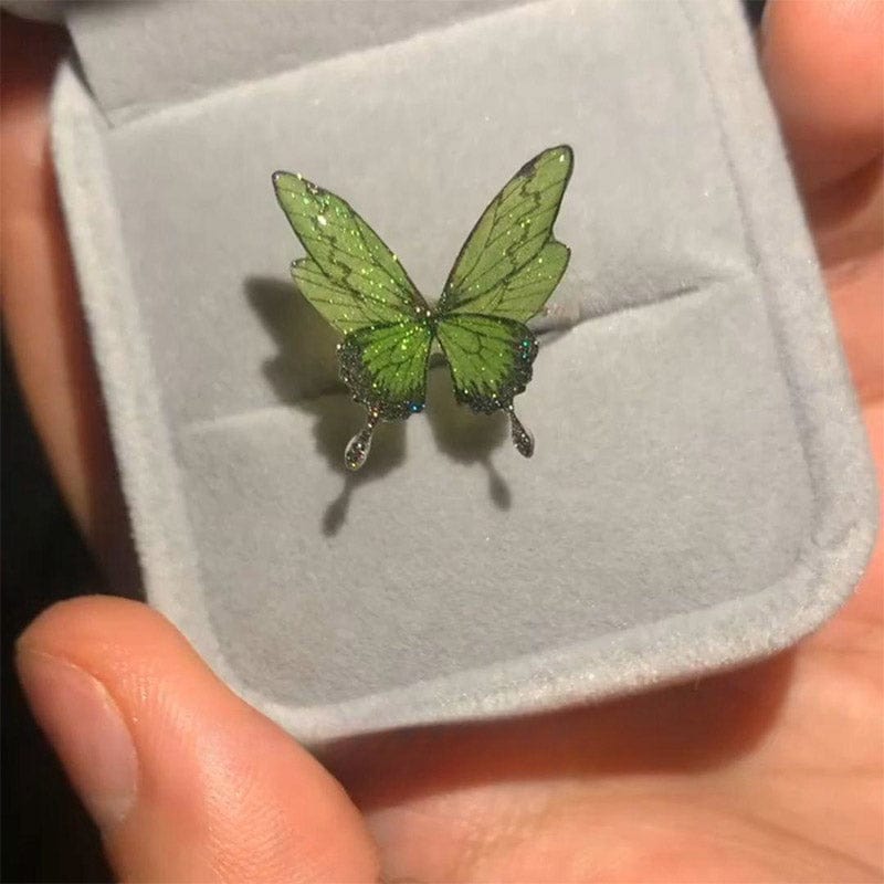 Green Butterfly Ring | NueShiny